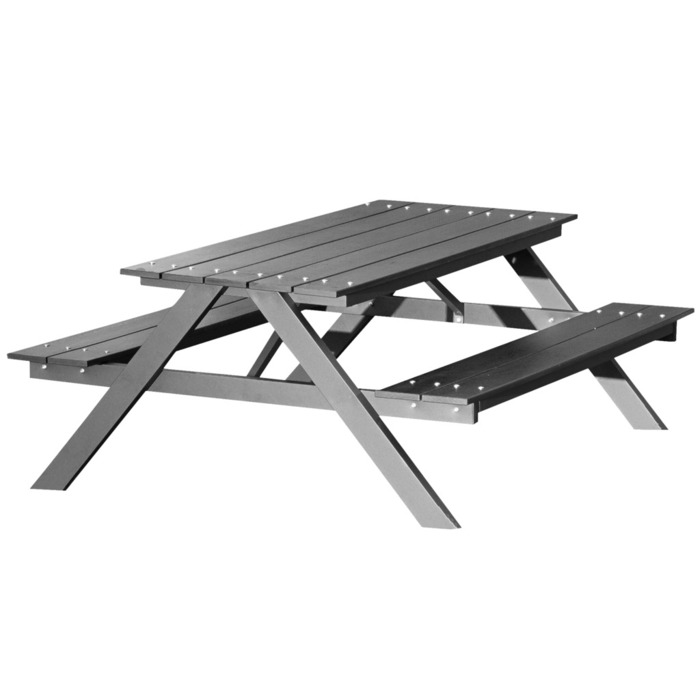 Bord-/bänkset Junior A-modell Svart 116 x 109 cm Hortus
